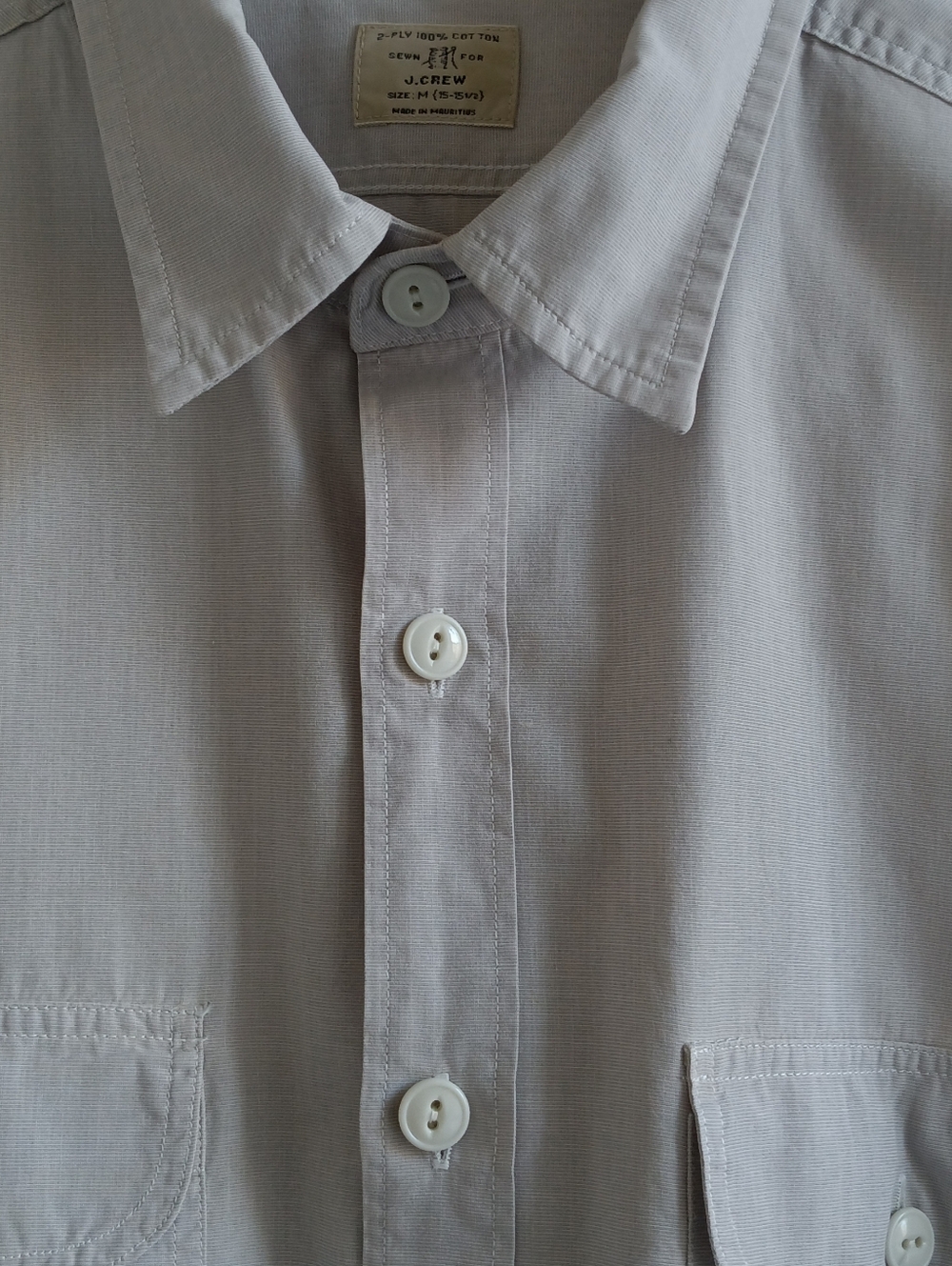 J. Crew Light Grey Men's Button Down Shirt